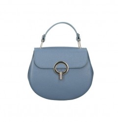 Dámska kožená kabelka MI79 blankytne modrá Blankytna modrá