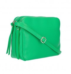 Kožená kabelka na rameno 517 zelená Zelená
