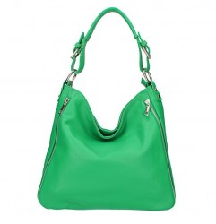 Zelená kožená kabelka na rameno 390 Zelená