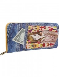 Dámska peňaženka s džínsovým motívom B3033
