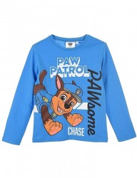 Modré chlapčenské tričko paw patrol - chase s dlhým rukávom B2890