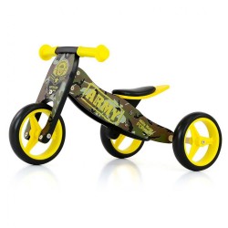 Detské multifunkčné odrážadlo bicykel 2v1 Milly Mally JAKE Army zelená
