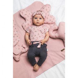 Dojčenská bavlnená čelenka Nicol Nela ružová #1