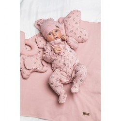 Dojčenská bavlnená šatka na krk Nicol Nela ružová #1