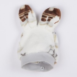 Dojčenská Wellsoft čiapočka s uškami New Baby Eskimo biela