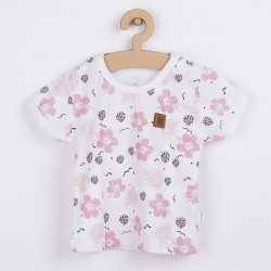 Dojčenské tričko s krátkym rukávom Koala Flowers ružová