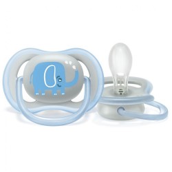 Dojčenský cumlík Ultra air  Avent 6- 18 mesiacov - 1 ks slon modrá